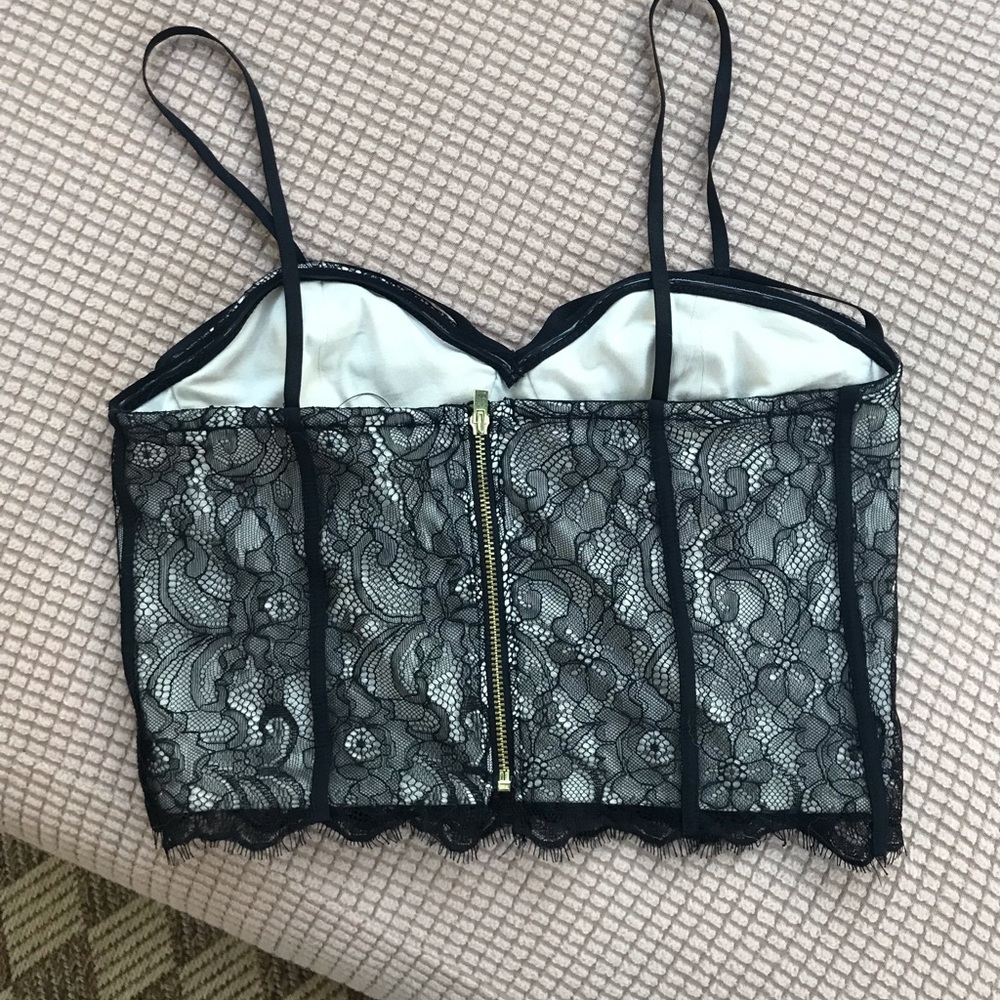 🖤 Express Bustier Lace Corset Crop Top - Picture 2 of 3